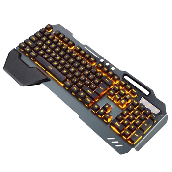 

Ergonomic Wired RGB LED Backlit USB Gaming Keyboard for PUBG,LOL