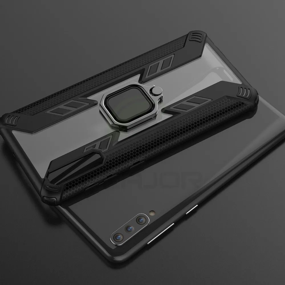 Чехол для samsung Galaxy A50 A30, роскошный металлический держатель, силиконовый чехол, противоударный защитный бампер для samsung A 50 30 Funda