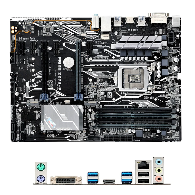8GPU PRIME Z270-P Z270 H110 TB250 BTC PRO LGA 1151 For ASUS Motherboard DDR4 Z270M Desktop Mainboard PCI-E X16 3.0 Used | Компьютеры и