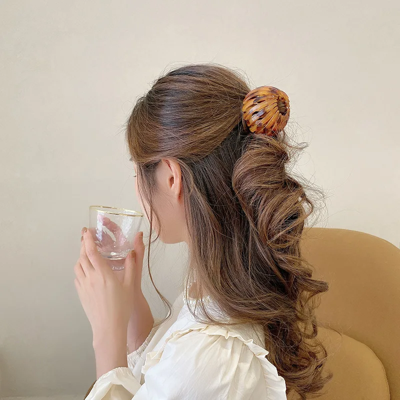 Korean Style Hair Claw Clips Horsetail Buckle Hair Clips for Women Bird Nest Expanding Hair Accessories Matte Hairpins Bun