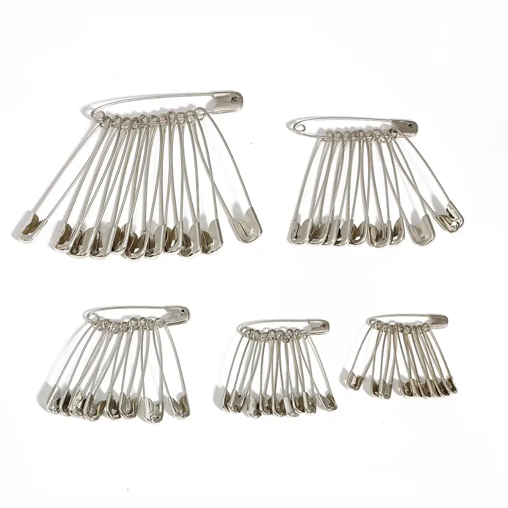 Safety Pins 50/100Pcs DIY Sewing Tools Accessory Silver Metal Needles Large Safety Pin Small Brooch Apparel Accessories