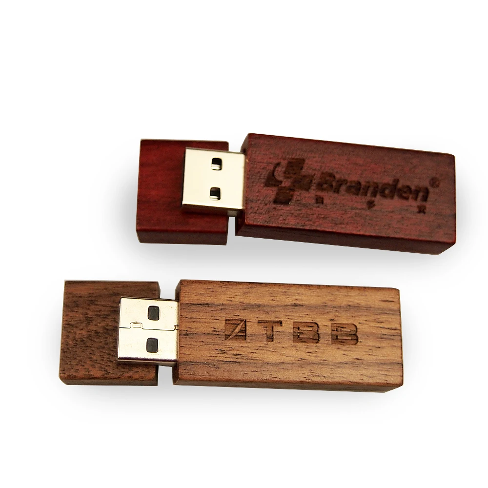 (Более 10 шт. бесплатный логотип) грецкий орех деревянный + коробка USB флешка 4 ГБ 8 16