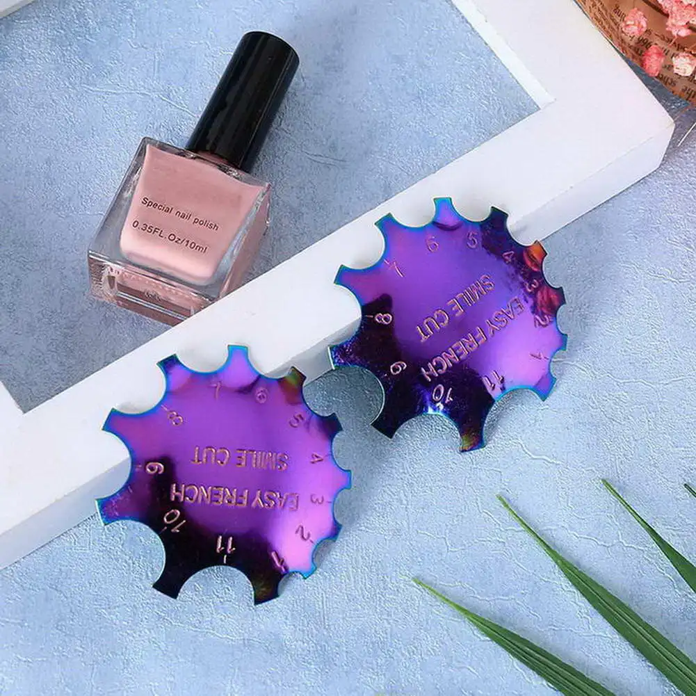 

Colorful Stainless Steel Nail Mold French Nail Plate Nail Tool for Ladies @ME88
