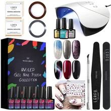 Modelones 16 шт./лот инструменты для ламп для ногтей набор гель-лаков 36 Вт быстрая сушилка Светодиодная лампа замачивается долговечный гель Полупостоянный Набор лаков