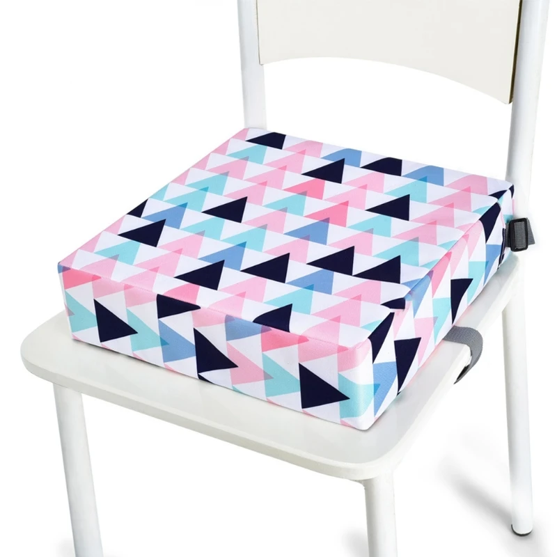 Adjustable Baby High Chair Booster Pad Portable Children Raised Chair Pad Thicken Sponge Seat Cushion For Kids Feeding