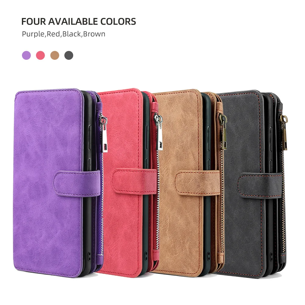 Wallet Fashion PU Leather Phone Case For Samsung Galaxy S7 S8 S9 S10 S21 S22 A10 A12 A20 A30 A31 A32 A42 A50 A52 A70 A72 kawaii phone case samsung