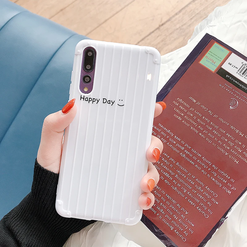 

Lucky happy day cases for Huawei P20 P30Lite Mate20 Pro 3D Striped soft TPU cover For Honor 10 20 Nova 3 4 5Pro 5i back fundas