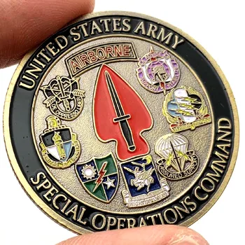 

U.S.Army Airborne Coin Sine Pari Special Operations Cpmmand Challenge Coins Collection Memorial Souvenirs Collectibles gifts