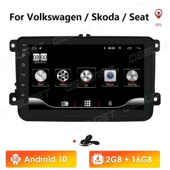 

Android 10 2 Din Car radio Multimedia Player GPS Stereo For Volkswagen Skoda Seat Octavia golf 5 6 touran passat B6 polo