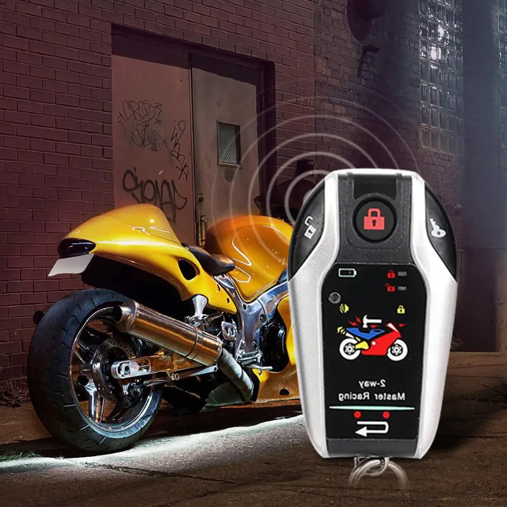

Universal Motorcycle Two-way Alarm Anti-theft Device Vibration Sound Prompt With Microwave Sensor Remote Engine Start