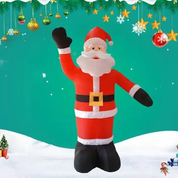 

2.4m Christmas Props Exquisite Inflatable Toys Santa Claus Shape Inflatable Model Funny Performance Props