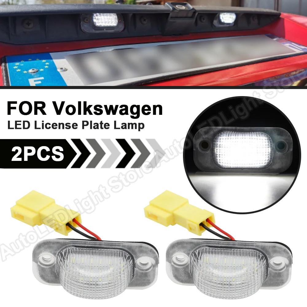 

2Pcs Car LED License Plate Light Number Plate Lamp For Seat Toledo I 1991-1999 VW Golf II 1983-1992 VW Jetta II 1984-1991
