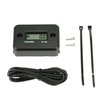 

Hour Meter Waterproof Digital Tach Hours Meter Gauge Lcd Stroke Motorcycle ATV Jet Ski Motorbike Offroad Petrol Gas Engine