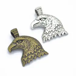 Высокое качество 20 шт./лот 34 мм * 27 мм античное серебро/античная бронза с покрытием головы орла подвески