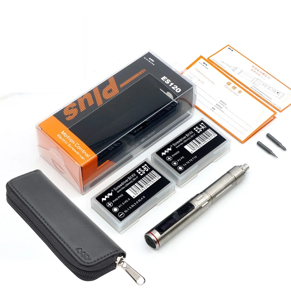 ES120 Plus Mini Precision Cordless Electric Screwdriver Smart Motion Control Power Screwdriver 16pcs 4mm Hex Bits Set