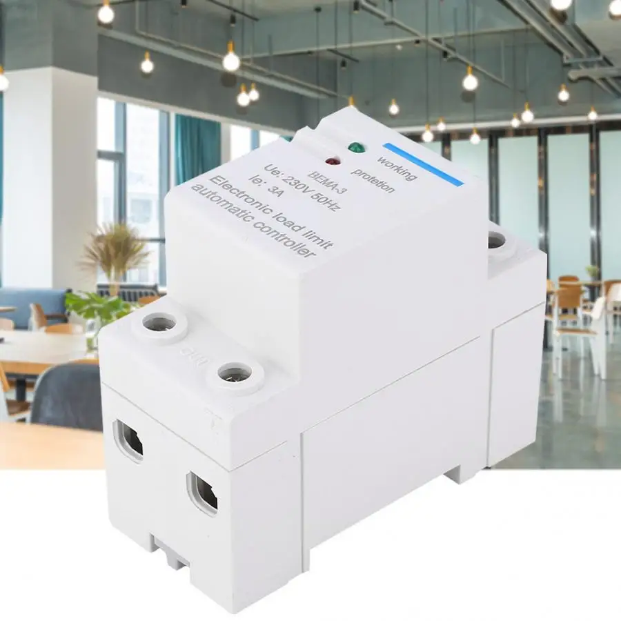 2P 3A 230VAC Din Rail Регулируемый реле ограничение защиты от перегрузки по току|Драйвер
