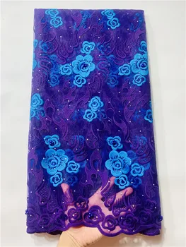 

French Tulle Lace Fabric 5Yards Nigerian Lace Fabric African Net Lace Fabric High Quality For Party Dress FYIN98