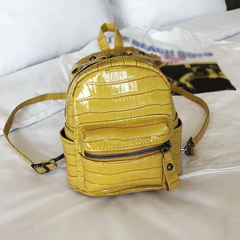 

Women Backpack Stone Leather Backpacks for girls teenagers School Bag Ladies Shoulder Bag Crocodile Prints Large Backpack