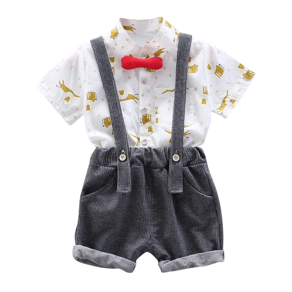 01 Официальная детская одежда комплект одежды для маленьких мальчиков, летний костюм для малышей, шорты Детская рубашка с воротником, костюм для свадебной вечеринки от 1 до 4 лет - Цвет: 01