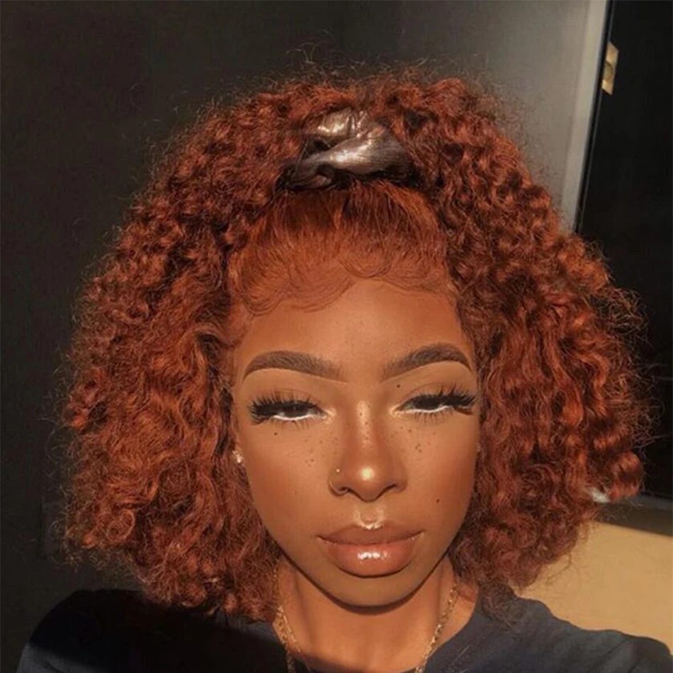 ginger short hair on dark skin