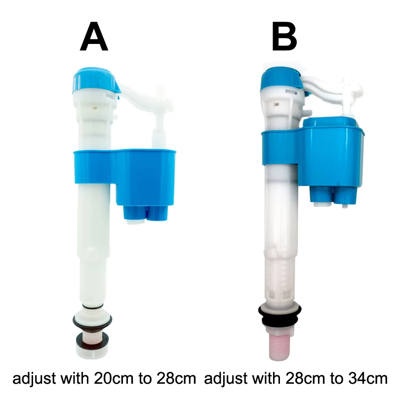 Ванная комната хвостовик Впускной инструмент для чистки туалета поплавок Регулируемый флеш кнопочный водяной клапан Туалет бак для воды наполнение впускных клапанов белый