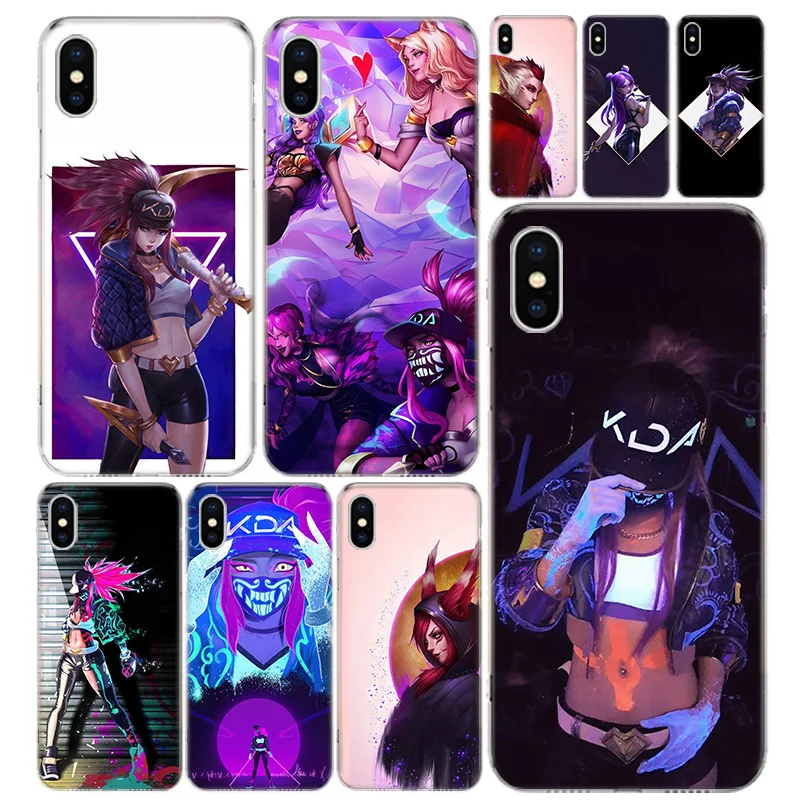 lol kda kaisa Ahri akali Phone Case Cover For Iphone 11 Pro 7 8 6 6S Plus + X XS MAX XR 5 5S SE Fashion Art TPU Coque Shell Capa | Мобильные