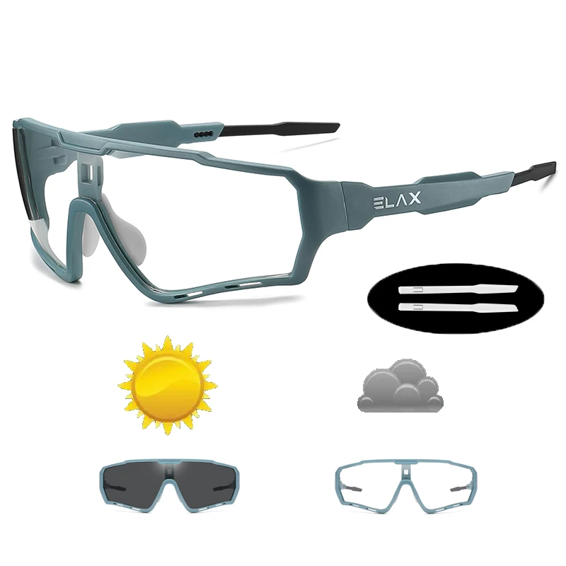 ELAX Stylish Photochromic Sports Sunglasses