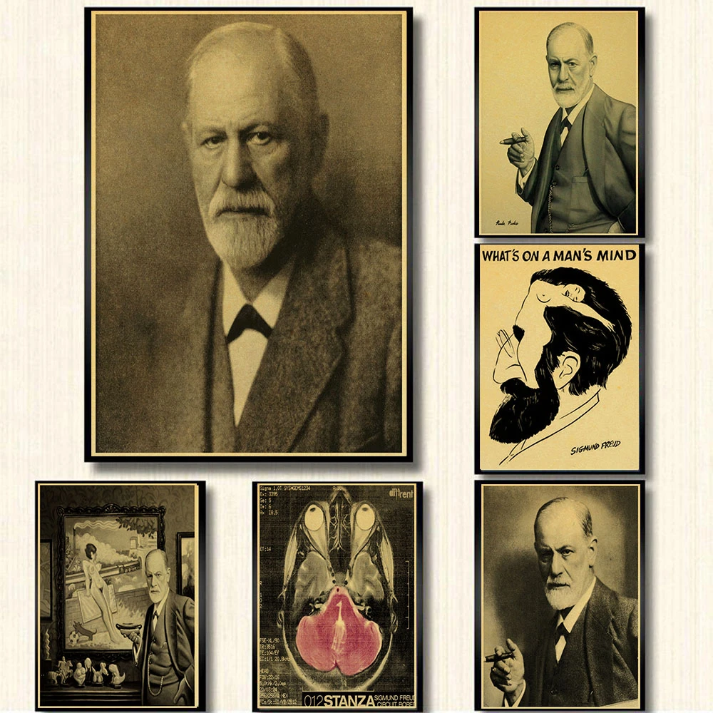 Vintage Classic Sigmund Freud What's On A Man's Mind Poster Home Decor Painting Retro Kraft
