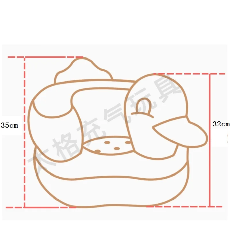 Baby Chair Seat Inflatable Chair PVC Kids Sofa Yellow Duck Portable Sofa Multifunctional Bathroom Baby Sofa Chair (2)