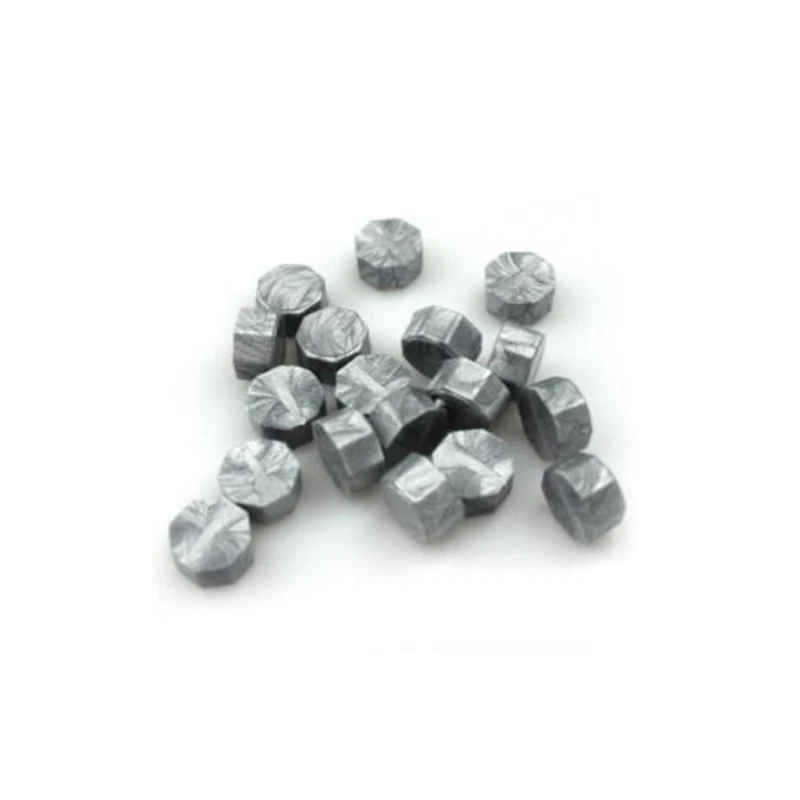 Silver 100pcs 5/30/100pcs Stamp Wax Vintage Wax Seal Stamp Tablet Pill Beads for Envelope Documents Wedding Wax Seal Ancient Sealing Wax - Цвет: Silver 100pcs