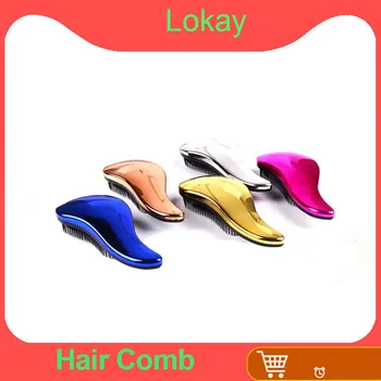 

New Fashion Colorful Magic Detangling Handle No Tangle Shower Hair Brush Comb Salon Styling Tamer Tools