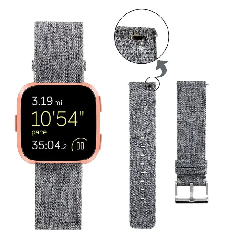 Nylon Woven Fabric Watch Band Wrist Strap Bracelet for Fitbit Versa Smart Watch U50D for smart watch