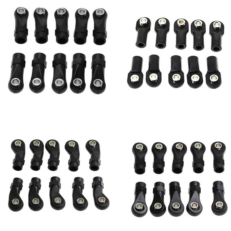 

10Pcs Plastic M4 Rod End Link Linkage Balls Joint Head for 1/10 RC Car Crawler Axial SCx10 II 90046 TRAxxAS TRx4