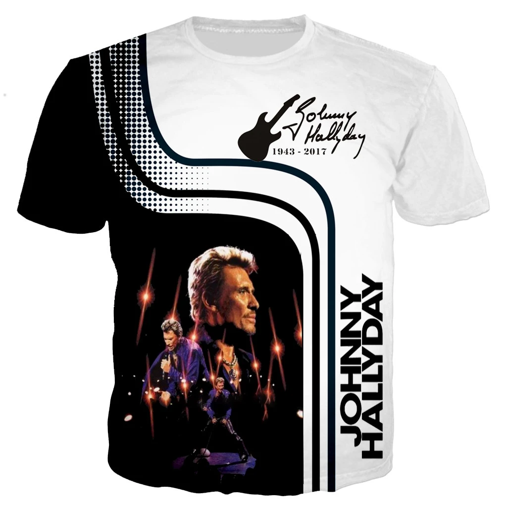 Tee shirt johnny hallyday Clearance
