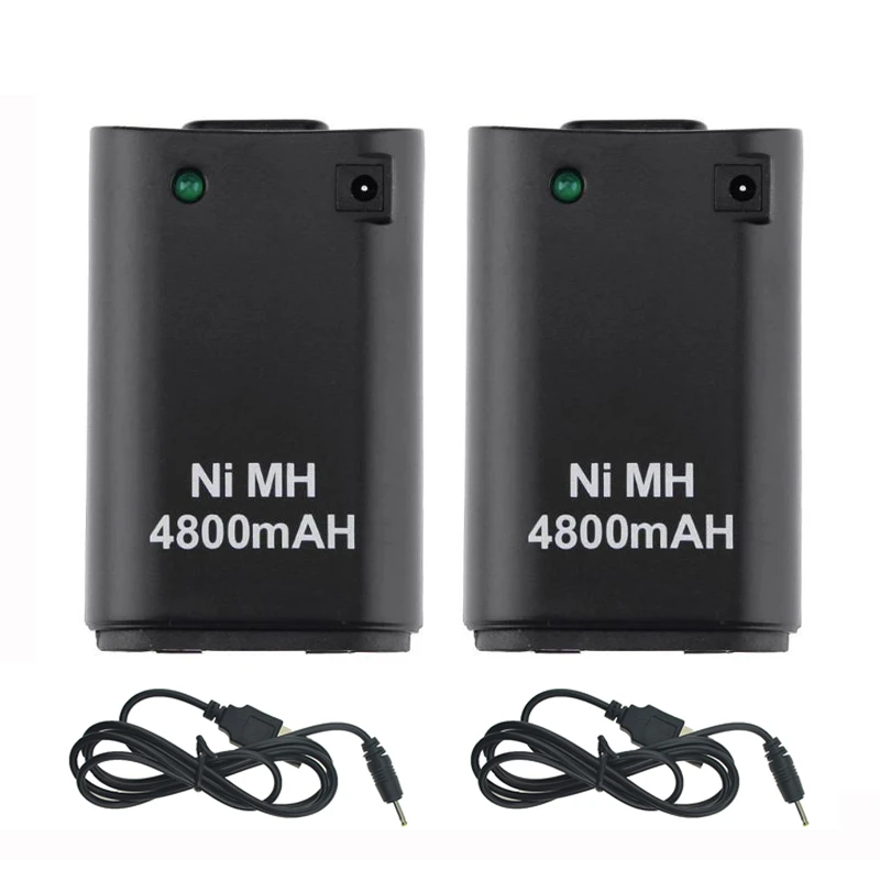 2PCS 4800mAh Replacement Batteries for Microsoft Xbox 360 Xbox360 