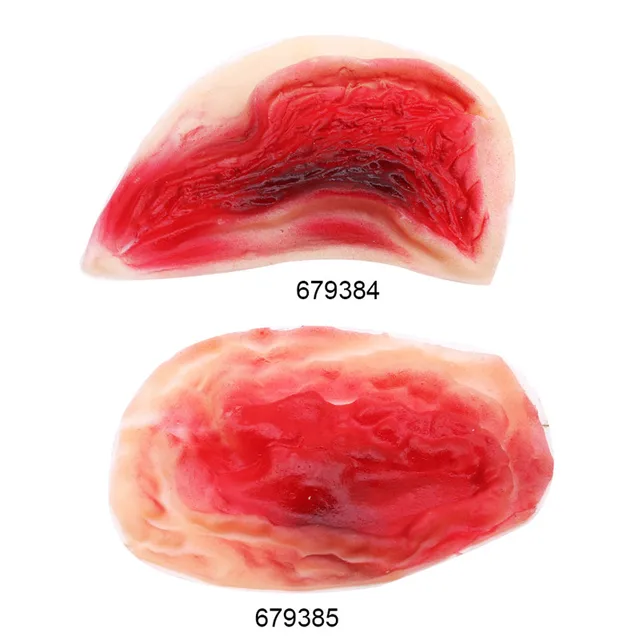 Temporary Tattoo Sticker Makeup Props Halloween Masquerade Prank Horror Realistic Fake Bloody Wound Stitch Scar Scab Waterproof 4