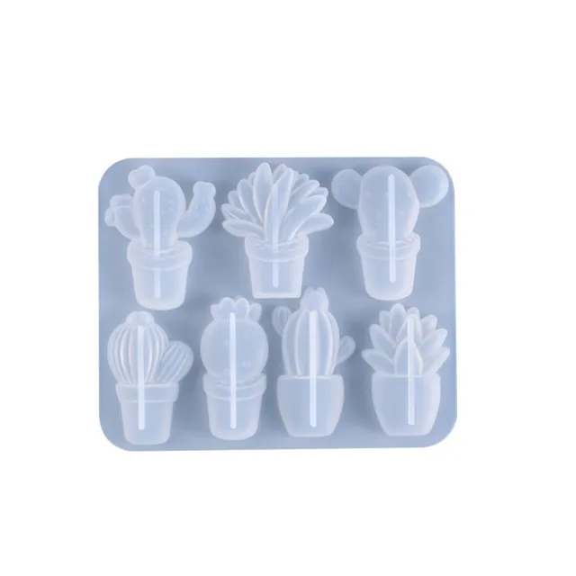 Átlátszó Szilikon Penész Szárított Virág Gyanta Dekoratív Kézműves Barkács Kaktusz Epoxi Formák Ékszerekhez - Image 5