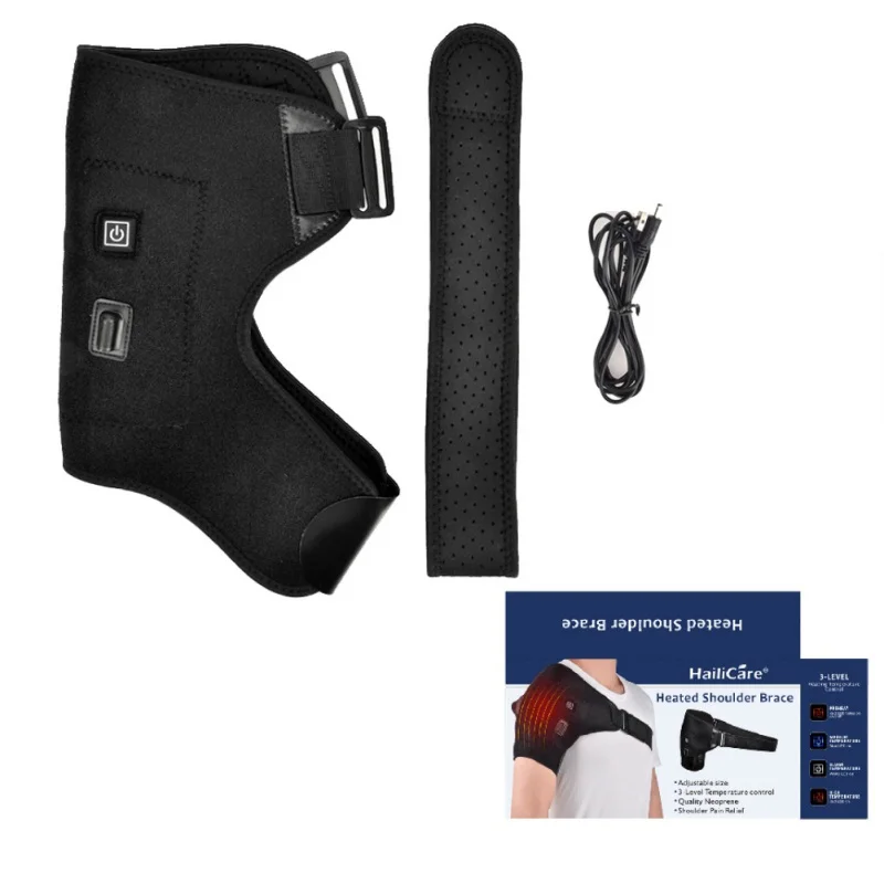

USB Portable Electric Shoulder Heating Pad Heated Shoulder Wrap Brace For Dislocated Frozen Shoulder
