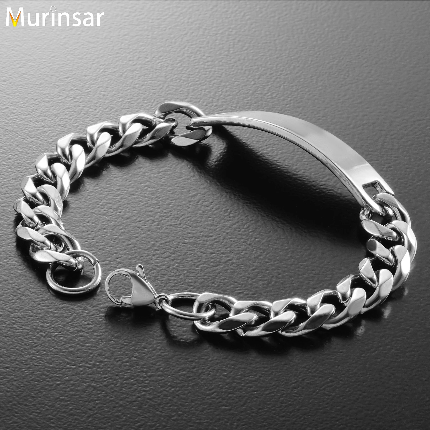 Ширина 14,5 мм/22 см, браслет для мужчин и женщин, браслеты из нержавеющей стали, пустой браслет из титановой стали, кубинские украшения