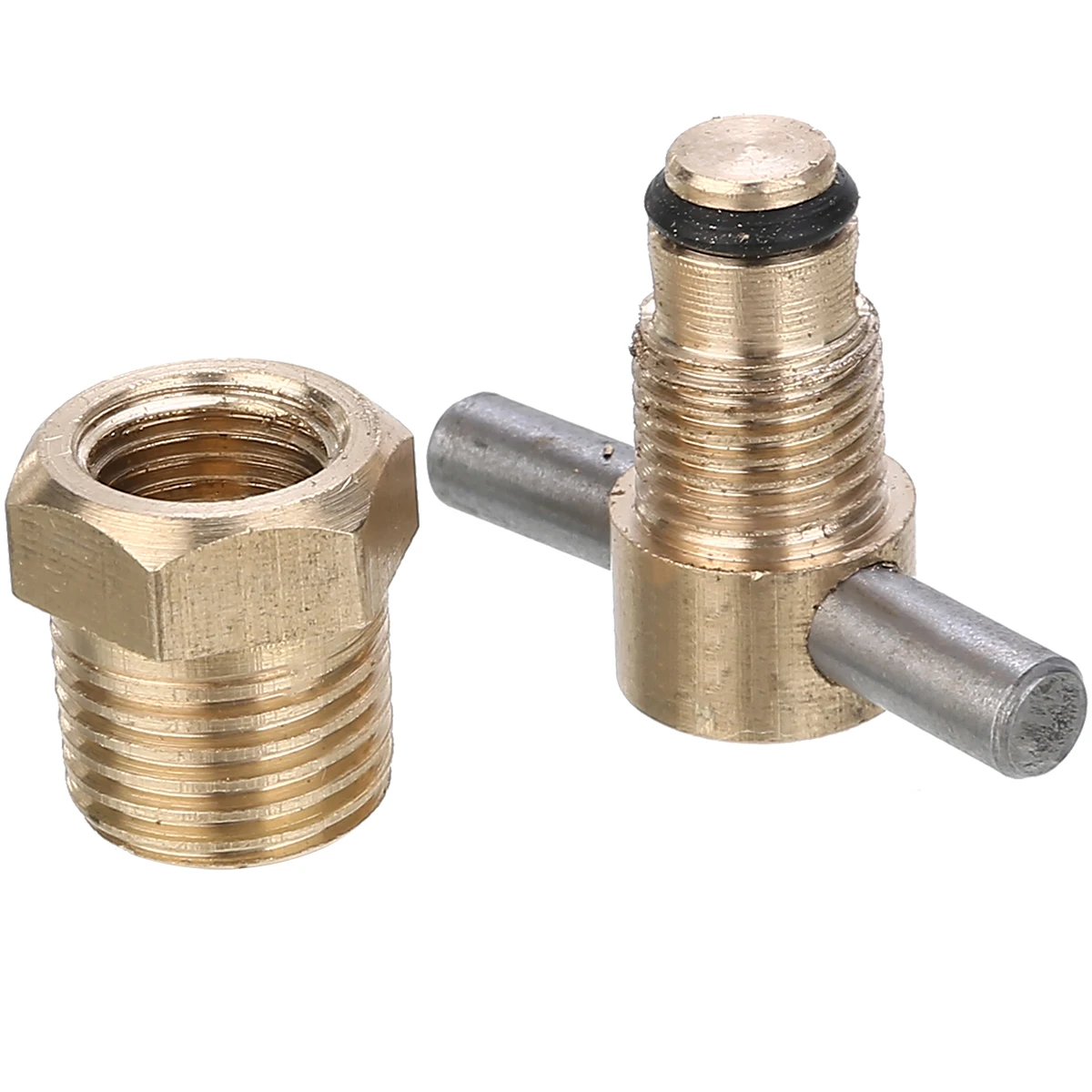 1pc 1/4"  NPT Brass Drain Valve 12mm Diameter Replacement Part For Air Compressor Tank