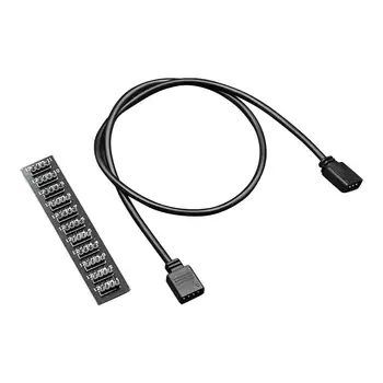 

8.5cm Mini 1 to 10 Way 4 Pin RGB Hub for ASUS Gigabyte MSI Computer Motherboard RGB Splitter Cable Chassis Lamp with Light Bar