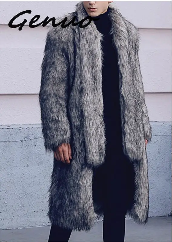 2019 зимняя новая мужская куртка с воротником из искусственного лисьего меха трендовая меховая утепленная куртка мужская верхняя одежда с