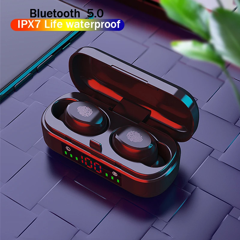 Беспроводные наушники TWS V8 гарнитура bluetooth 5 0 стерео с басами 9D водонепроницаемые