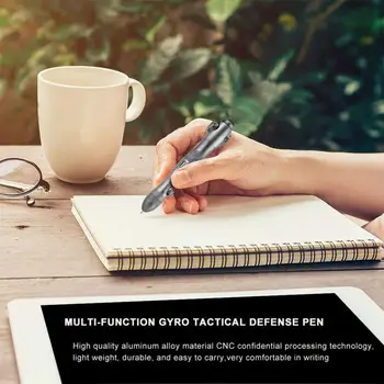 

Rotatable Decompression Defense LED Glass Breaker Writing Survival Outdoor Pens Escape Pen