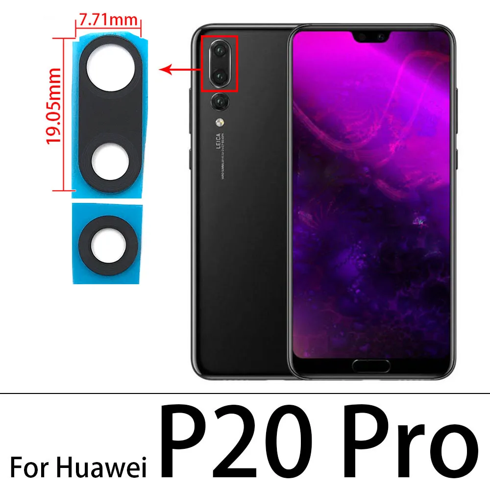 2 шт. для Huawei P20 P30 P40 Lite Pro задняя камера стеклянная крышка объектива с Ahesive наклейка