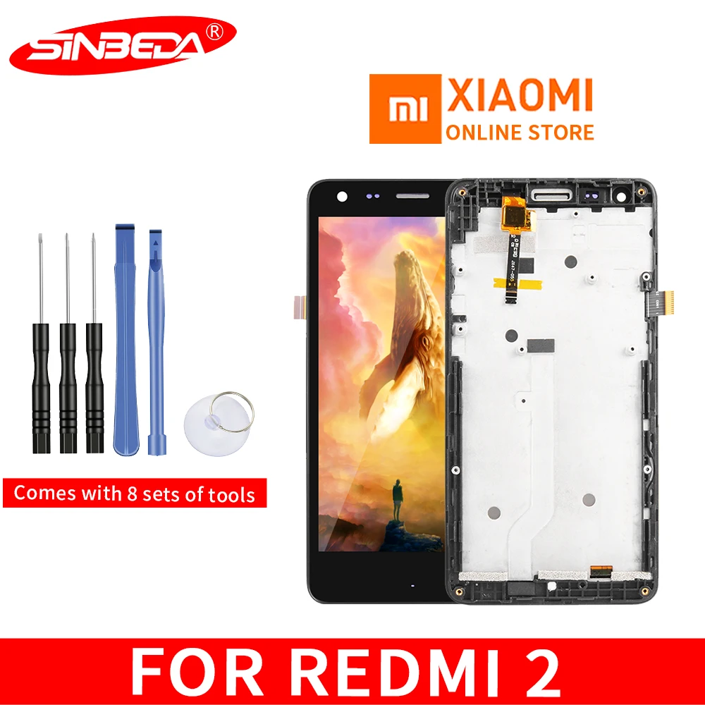 

Original For Xiaomi Redmi 2 LCD Display Touch Screen with Frame Replacement Display for Xiaomi Redmi 2 Screen Repair Parts#1