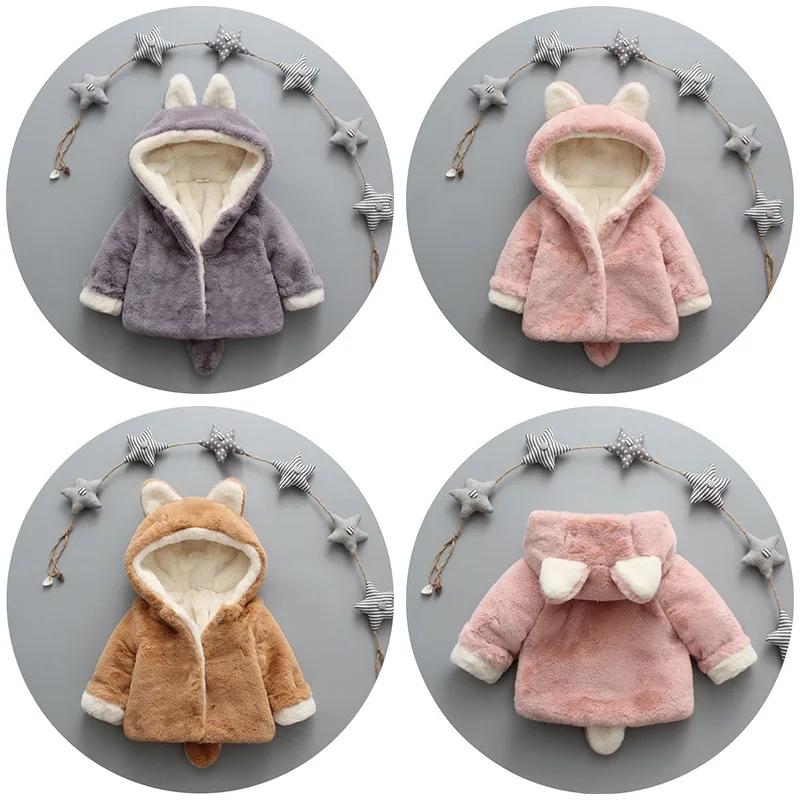 Новая детская одежда для девочек на осень и зиму свитер с кроличьим мехом для девочек в Корейском стиле однотонная бархатная одежда для девочек