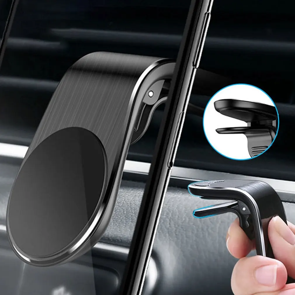 Металлический магнитный автомобильный держатель для телефона, миниатюрное вентиляционное отверстие, крепление на магните, подставка для мобильного телефона iPhone XS Max, смартфоны Xiaomi в автомобиле