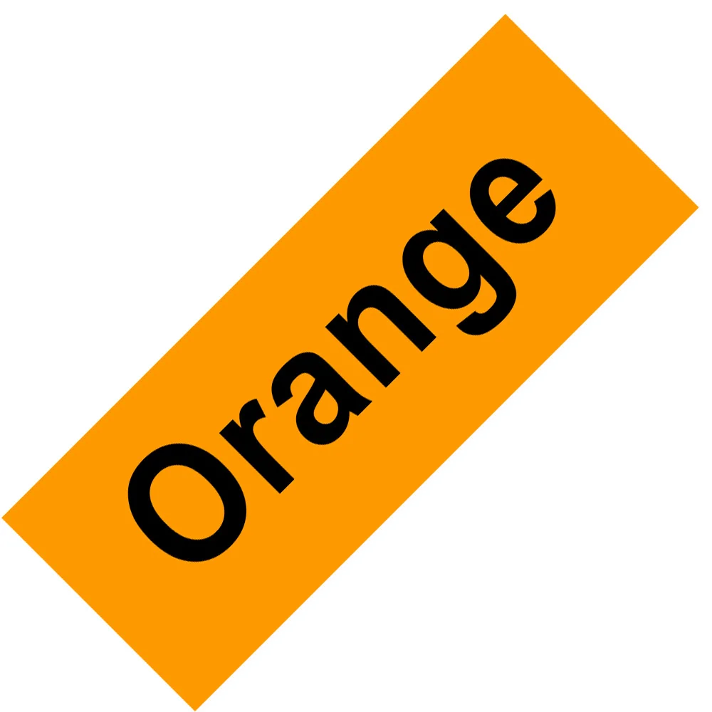 Unistar 18444 18431 18434 18443 совместимый для DYMO носорог IND виниловая наклейка 18432 1805430 1805431 для Dymo носорог 4200,5000, 5200 - Цвет: Black on Orange