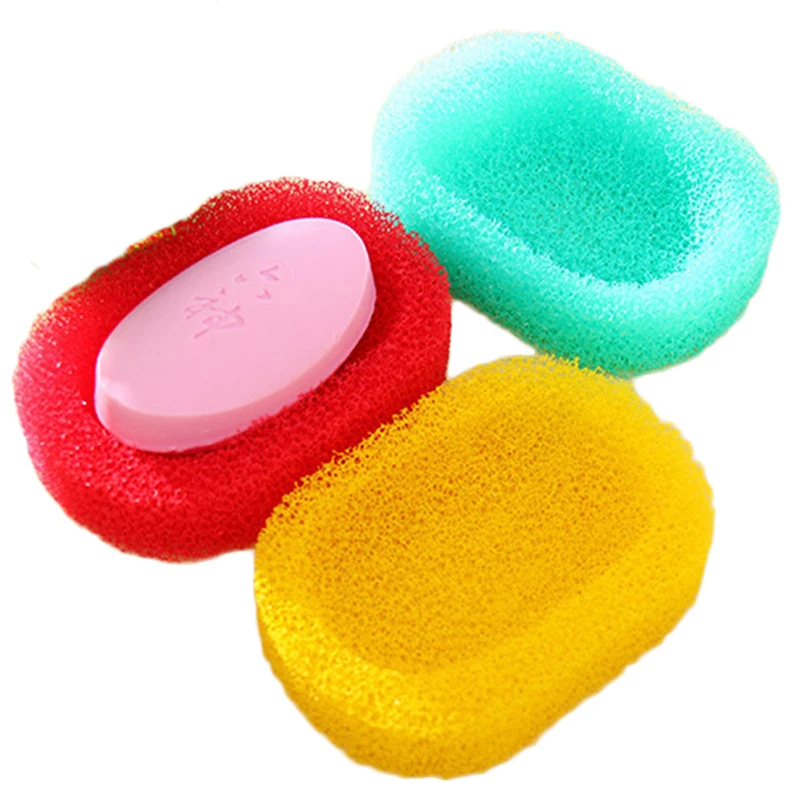 

1PC Creative Soap Holder With Drain Bathroom Accessories Sink Sponge Drainage Soap Dish Box Case Mold For Soap Dropshipping